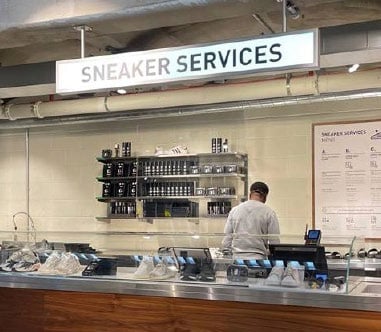Sneaker services sign